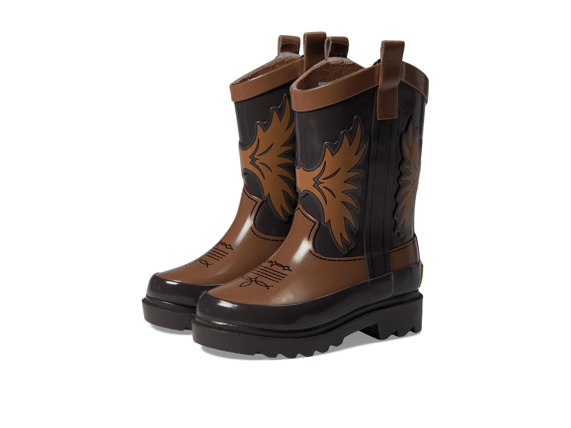 View 1 of Western Chief Kids Western Cowboy Rain Boot, Brown, 13
