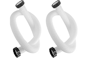 TEDMAX 2 Pack 1.5" Diameter Pool Hoses,29060E Pool Pump Replacement for Above Ground Pools,59" Long Accessory Hoses Intex 1500 to 2500 GPH Filter Pumps,Sand Filters & Saltwater Systems for Lawn,Garden
