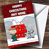 Snoopy Christmas Greetings Card Personalized