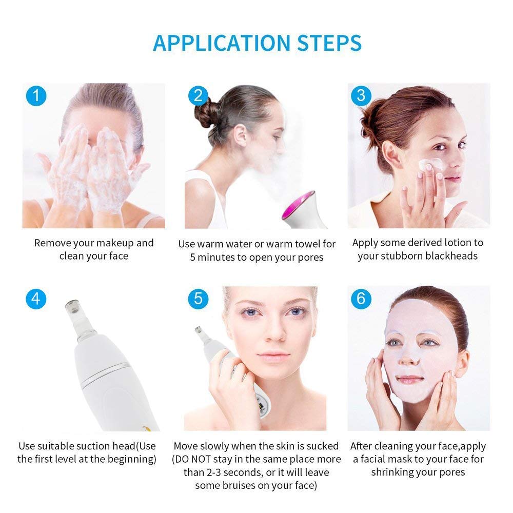 Portable Diamond Peeling Facial Pore Cleanser Diamond Microdermabrasion Pen Vacuum Blackhead Removal Machine: Beauty