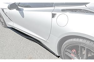 Extreme Online Store Z06 Z07 Style ABS Plastic Painted Carbon Flash Metallic Side Skirts Rocker Panel Extension for 2014-2019 Corvette C7 All Models