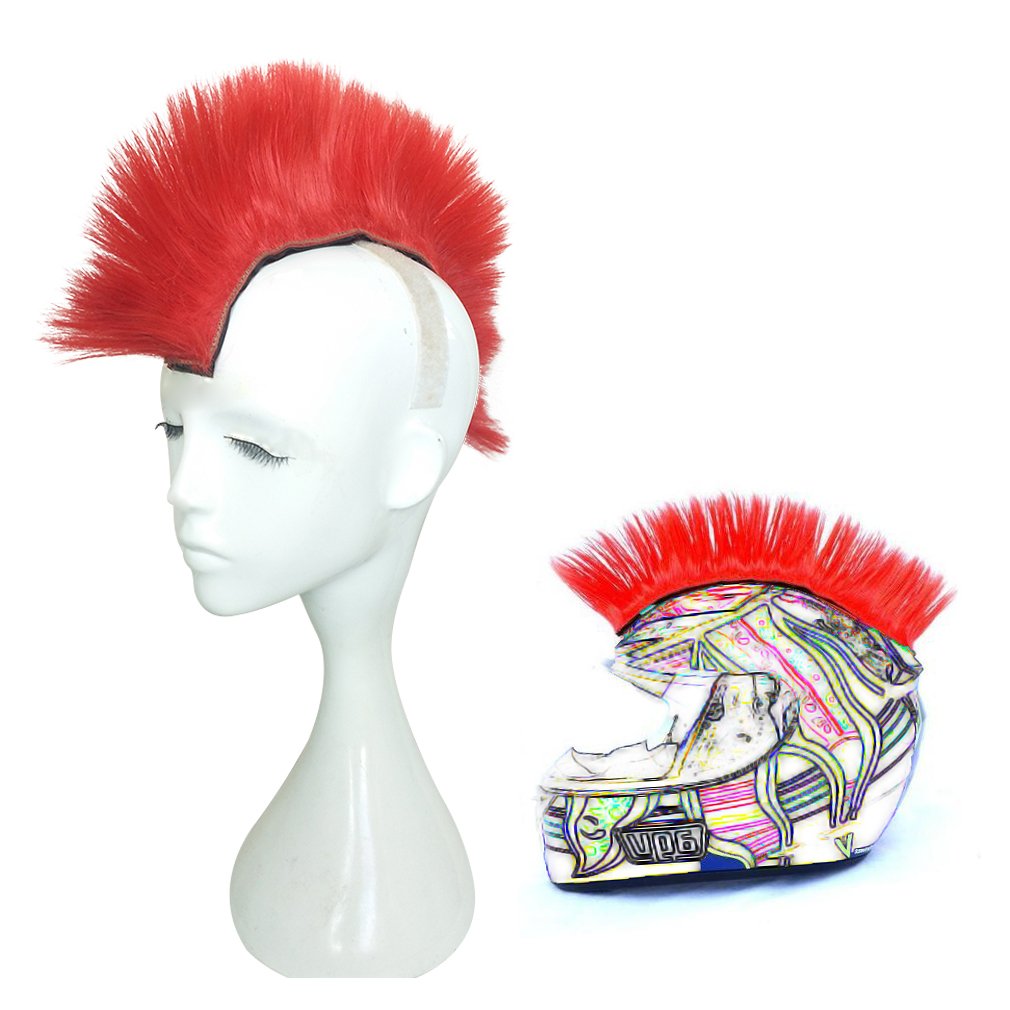 Namecute Skinhead Wig Black Helmet Mohawk Wig Costumes