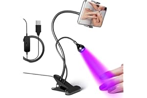 AORAEM LED Nail Lamp LED Light for Nails Quicky-Dry Gooseneck Professional UV Nail Light with Phone Holder, Nail Dryer for Gel Polish with Portable Curing Lamp for Professional Home DIY Salon
