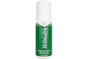 Biofreeze 11827 Roll-On Pain-Relieving Gel, 3 FL oz, Colorless Topical, Backache, Strains, Bruises, & Sprains