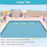 AMFUN 3PCS Water Jumping Balls with Net Storage Bag Pool Beach Toy view 6
