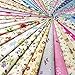 240pcs Fabric Squares Sheets Lovely Floral Pattern Pack Assorted Sewing Quilting Fabric for Craft 4