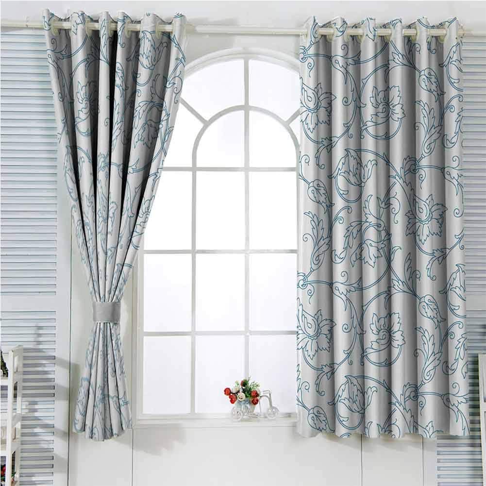 Floral Insulated Room Darkening Blackout Drapes ,Flower Orchids