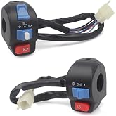 Minho Dual Disc Brake Handlebar Switch Set for Chinese GY6 50cc 125cc 150cc Scooter, 22mm 7/8", Left 8-Pin &amp; Right 6-Pin Connector