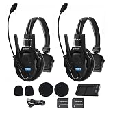 SYNCO XTALK XPro2 X2 Xpro Wireless Intercom Headset System, 2.4 GHz 1640FT/500M Full Duplex for 2 Persons Communication with Noise Cancellation for Live Show Stage Performance Movie Shoot