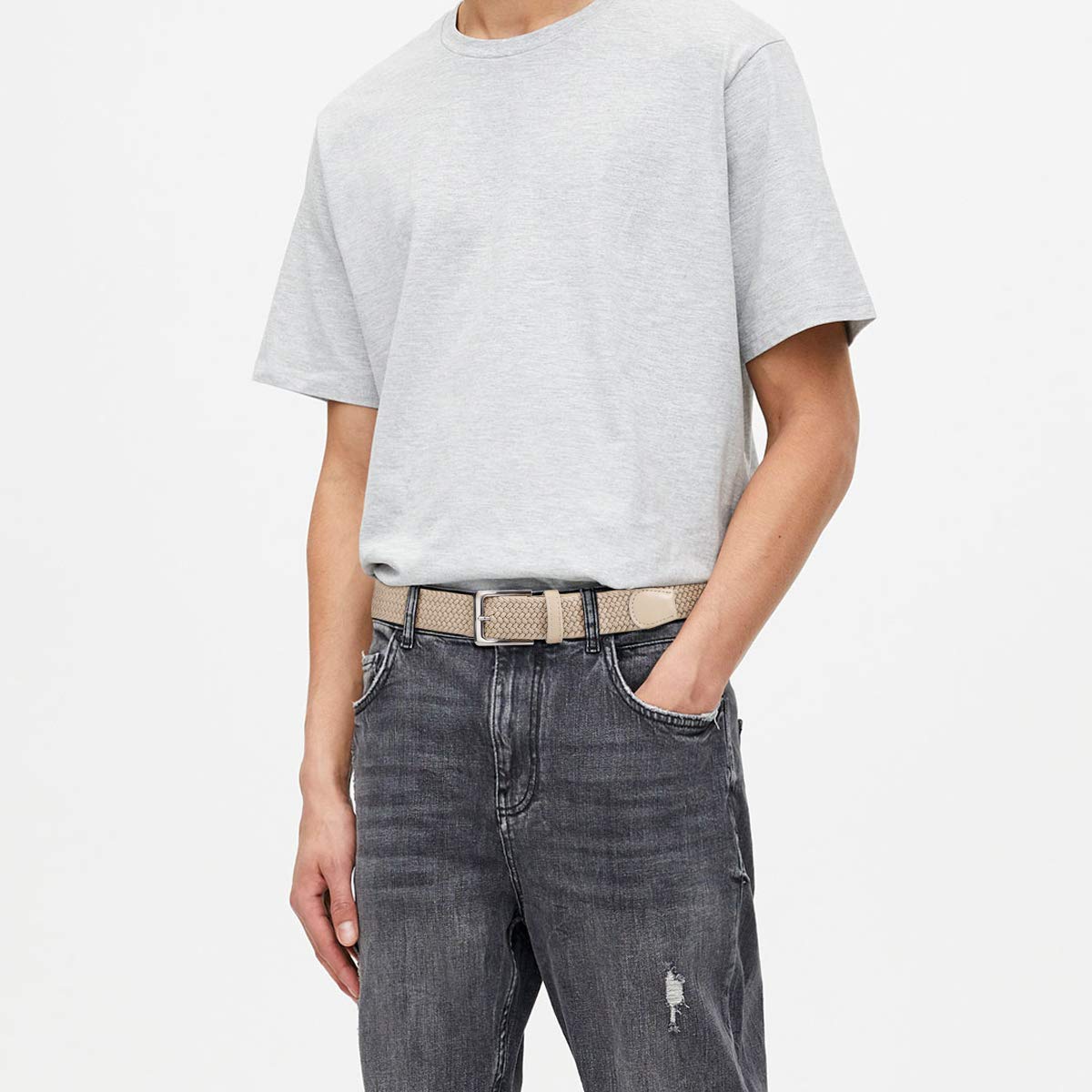 Braided Elastic Belt for Men/Women/Junior,Canvas Stretch Fabric Woven Stretch Multicolored Braided Belts by Whippy