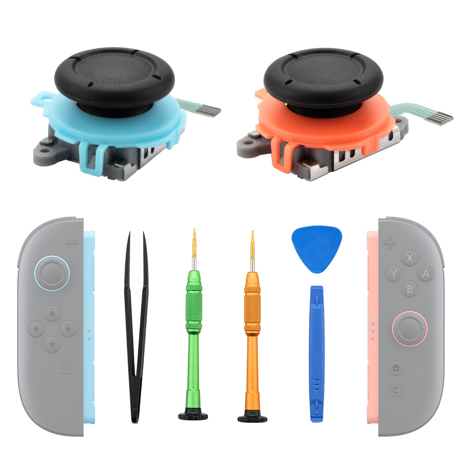GAMOREK 2 Pack Joycon 2 Joystick, Joycon 2 Repair Kit Joysticks Replacement Parts for Switch 2