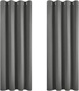 Deconovo Blackout Curtains 2 Panels Grey Thermal Insulated 46x63 Inch
