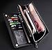 Anpress Genuine PU Leather Men Wallets Business Brand Card Holder Coin Purse Men's Long Zipper Wallet Leather Clutch Multicard Fashion New Business Handbag (Black)