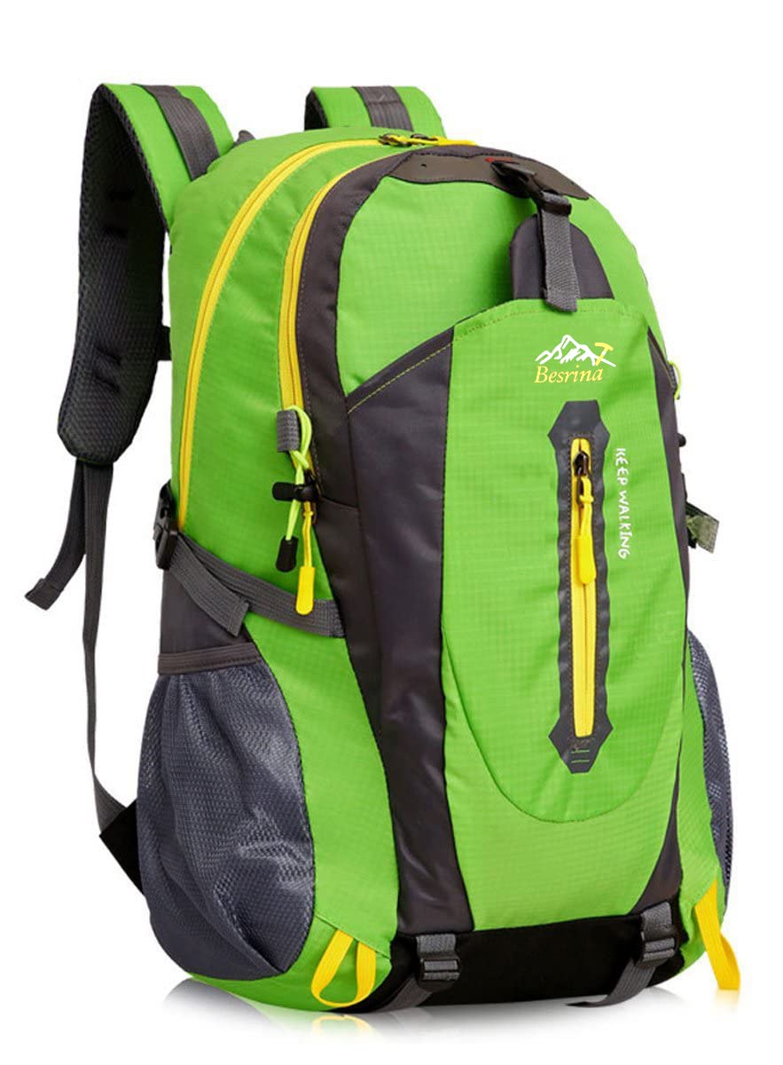 Besrina 40L Lightweight Hiking Backpack, Multi-functional Water-resistant Casual Camping Trekking Rucksack for Cycling Travel Climbing Mountaineer Outdoor Sport