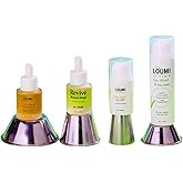 LOUMI Skincare The Glow Pack - Say Aloe! All Day Cream, You Up? Eye Cream, Rose Glow Illuminating Oil, & Revive Retinol Drops - Hydrating, Brightening, Moisturizing Daily Skincare Set for Radiant Skin