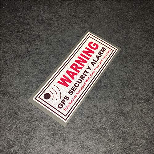 2PCS Car Styling Vinyl Decals Warning GPS Tracking Alarm Security System Bike Motorcycle Sticker 10x4cm