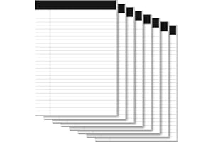 PINJINGPRO Notepads 8.5 x 11 Legal Pads of Paper, 8 Pack Note Pads 8.5 x 11 Lined Paper Wide Ruled, Perforated Legal Pad 8.5 x 11'' Paper Pads with Strong Backer Note Pad for Office, School, Homework