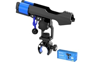 VEXPLO Fishing Rod Holder for Boat, Clamp on Fishing Pole Holders for Boats Fit Round Tube