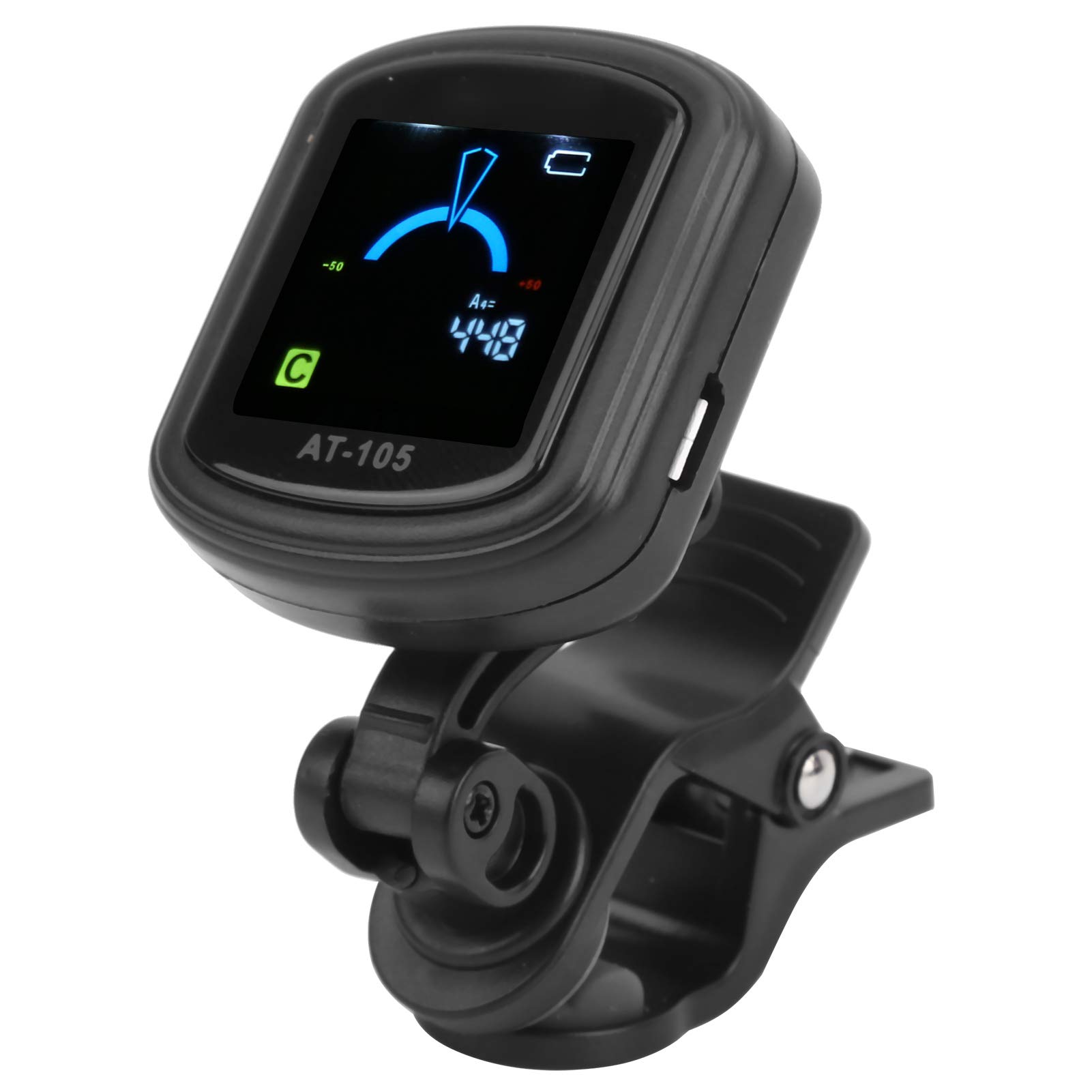 Violin Tuner, USB Guitar Tuner Rechargeable Guitar Tuner with High Definition 4 Color Va Screen High Quality Suitable For Halftone/Guitar/Bass