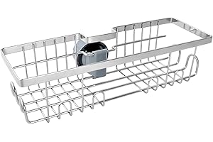 Shower Caddy Shelf No Drilling, Stainless Steel Bathroom Shelves Storage, Rustproof Shower Caddy, Large Capacity Bathroom Org