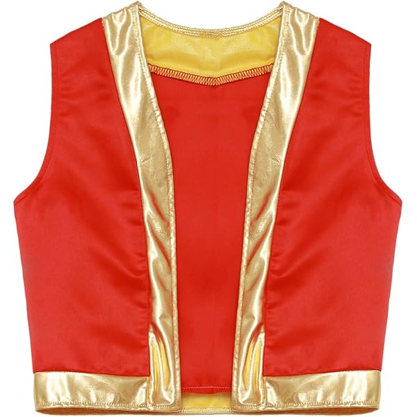 Prom Oper Kostüm Herren Arabischer Prinz Weste Ärmellos Mit Gold Besatz - Mittelalter Steampunk Cosplay