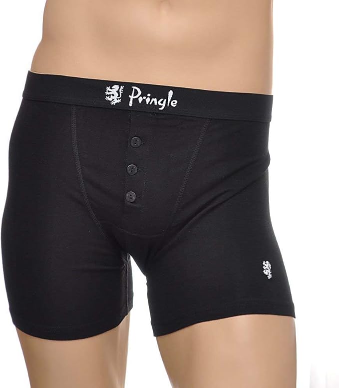 Pringle of Scotland Mens William 3 Pair Pack Button Fly Boxer Shorts
