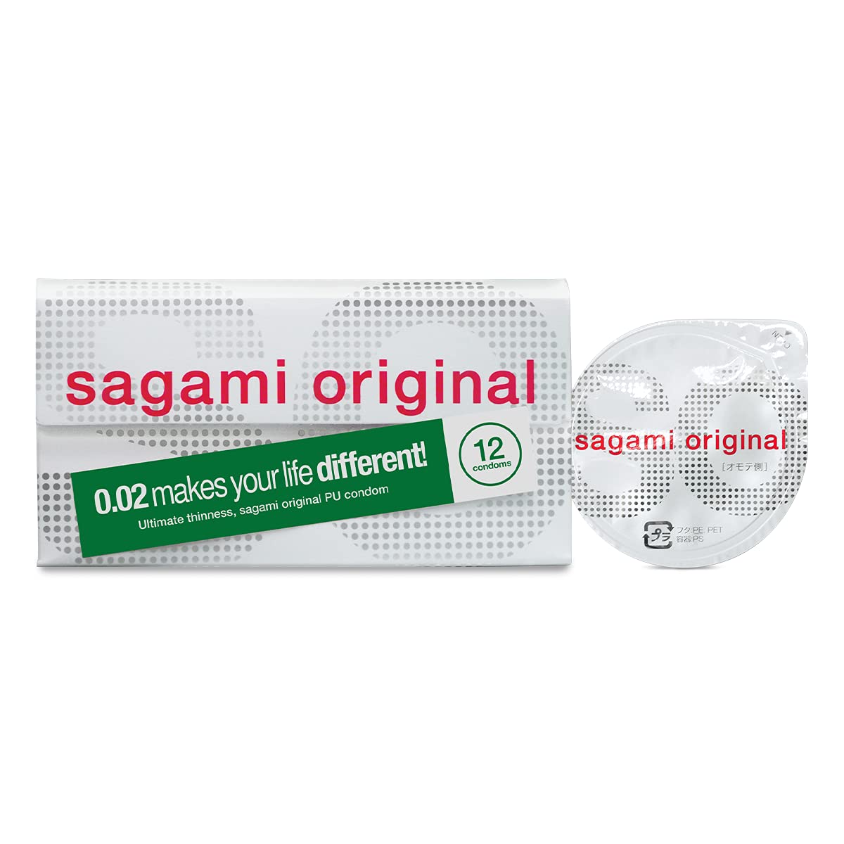 Sagami Original 0.02 Standard | Super Thin | Super Strong | Non Latex PU Condoms (12 Pack)