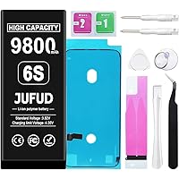 [Say Goodbye to Frequent Charging] 9800mAh high-Capacity Zero-Cycle Lithium Polymer Battery，Replacement Battery for iPhone 6S