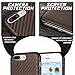 TRAKK SLIM iPhone 7 Plus PU Leather Case, Premium Woven Rich Texture with Credit Card Slot Holder, TWILL Lined iPhone Protective Case for Apple iPhone 7 Plus 5.5 Inch, Brown
