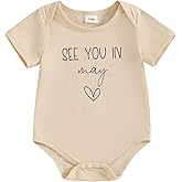 Yccutest Surprise Pregnancy Announcement Baby Onesie Newborn Infant Reveal Ideas Baby Announcement Bodysuit Unisex 0-3 Months