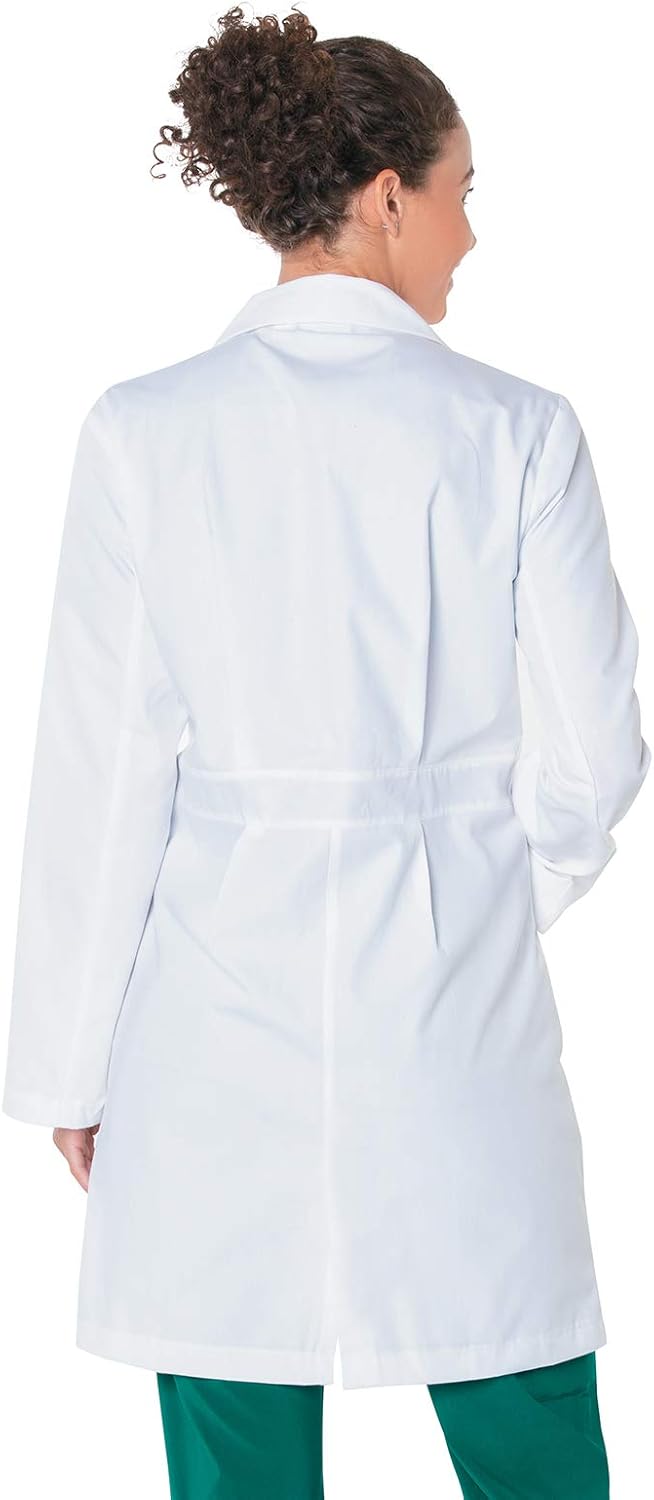 Landau 5-Pocket, Classic Relaxed Fit, Full-Length, 3 Button, Lab Coat for Women 3165: Clothing
