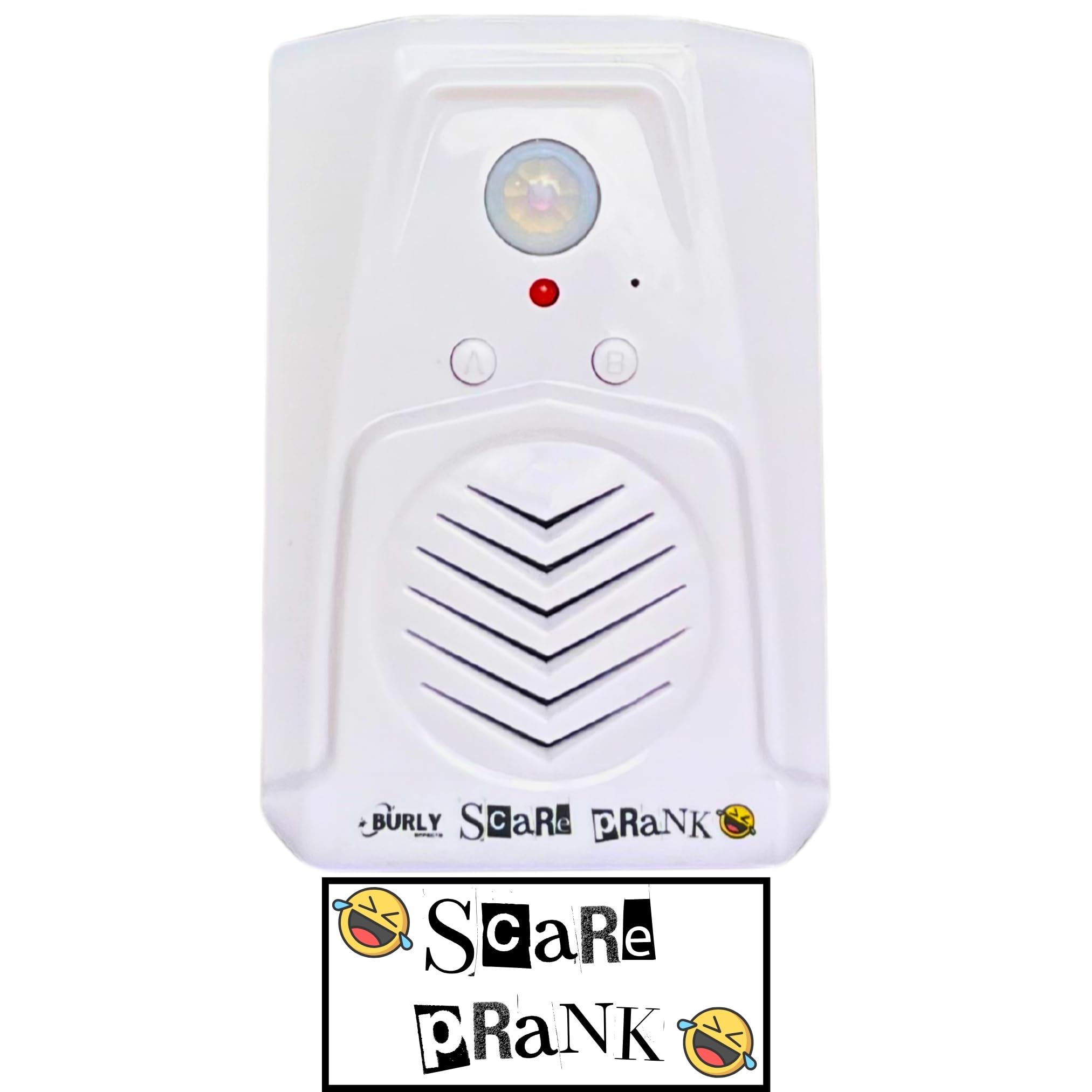 Burly Effects Scare Prank - Motion Activated Sound Player with Loud Speaker - Choose Over 30 Different Noises and add Your own Custom Sounds with USB Connection
