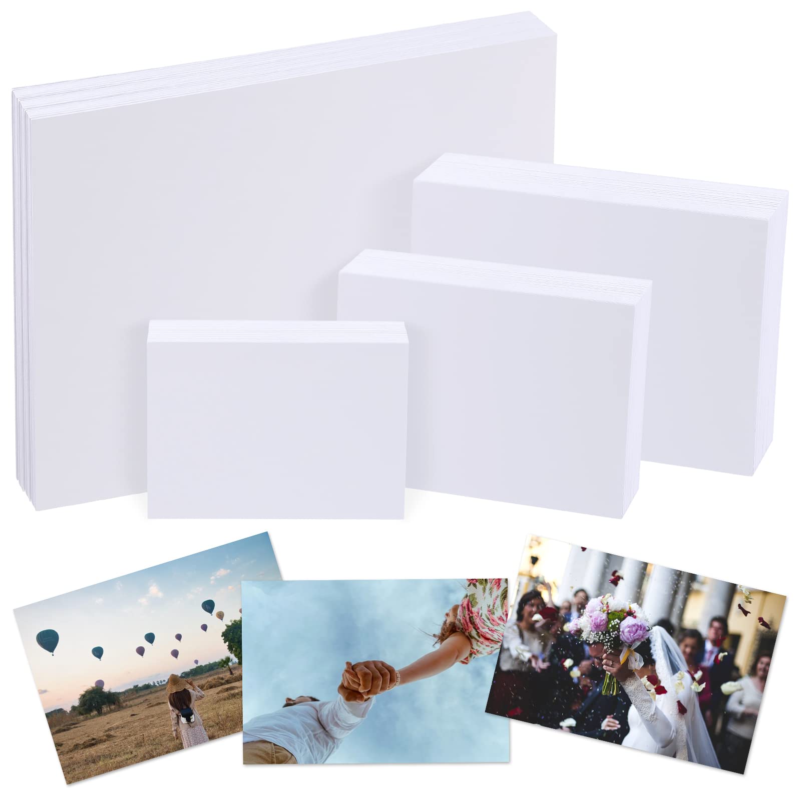 Mardatt Photo Paper Glossy, Printable Vinyl Photo Picture Paper, One Side Printer Paper for Inkjet Printing Copy Paper Photo, Size 3.5"x5" 4"x6" 5"x7" 8.3"x11.7“