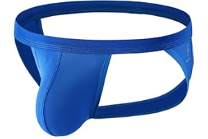 MuscleMate Men's Jockstrap Thong Underwear, Men's Classic Athletic Supporter With Stretch Elastic Waistband.