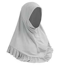 Women Muslim Hijab Scarf Floral Lace Head Wrap