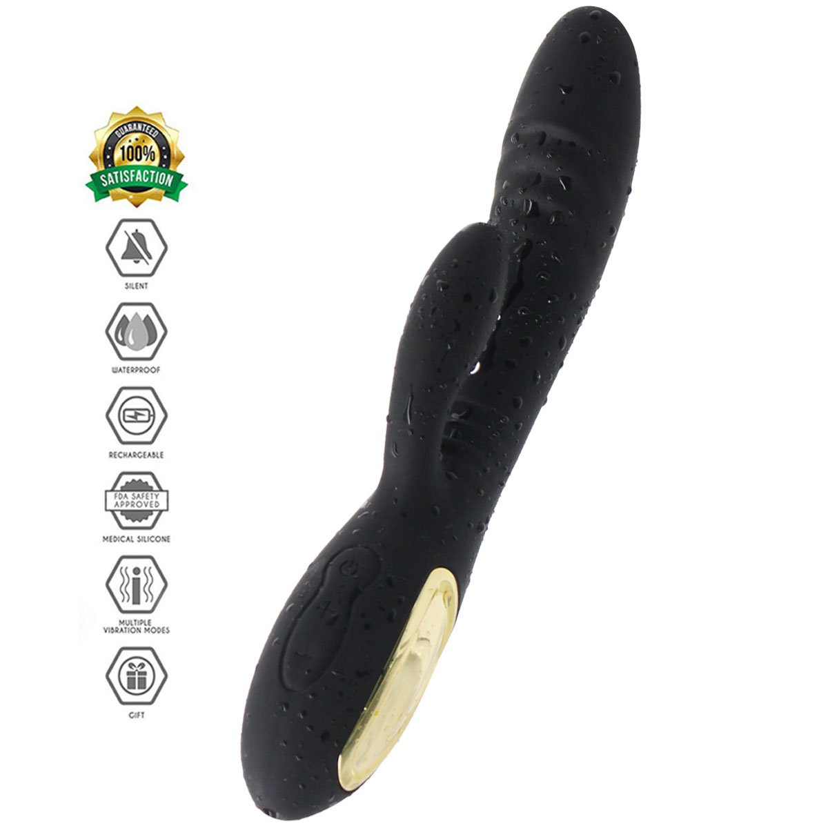 Send Friend Vibrator Gift wrap 10 Speed Computer USB Cable Rechargeable Weaterproof Mini Design for Bedroom, Patio, Garden, Gate, Yard, Parties, Wedding (Black1)