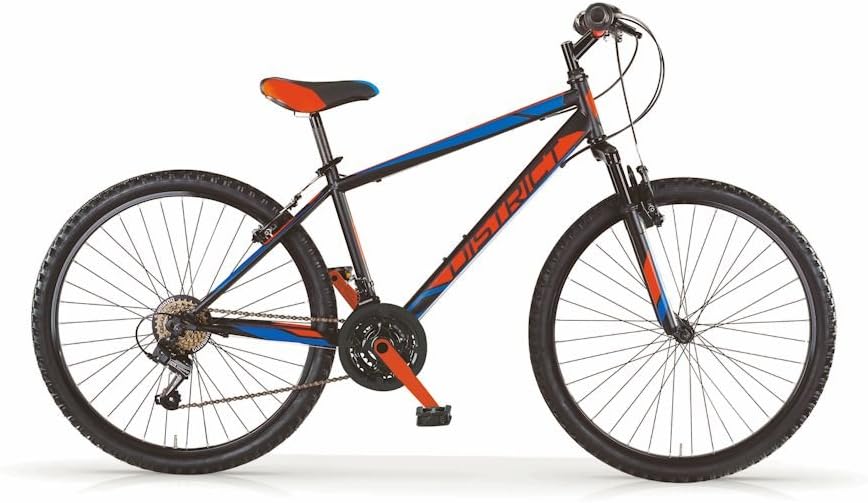 MBM Mountain Bike DISTRICT Men's, steel frame, Front Fork Suspension Forks, Shimano