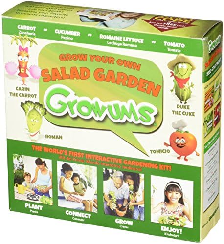 Growums Salad Garden Kit (8 Count) - Plant Kit for Kids