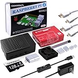 GeeekPi Raspberry Pi 4 8GB Starter Kit - 128GB Edition, Raspberry Pi 4 Case with PWM Fan, Raspberry Pi 18W 5V 3.6A Power Supp