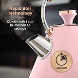 Tower Cavaletto 1.7 Litre Kettle Rapid Boil Pink Rose Gold T10044PNK view 4