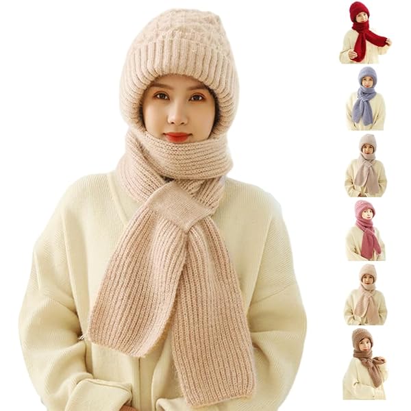 2026 New Integrated Ear Protection Windproof Cap Scarf, Winter
