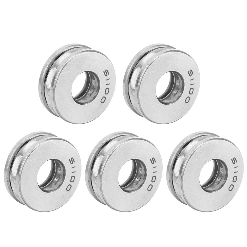 5Pcs 51100 Axial Thrust Ball Bearing 2RS Seal Dustproof Low Noise Plane Pressure Bearing Accessory Industrial Equipment Running Smoothly