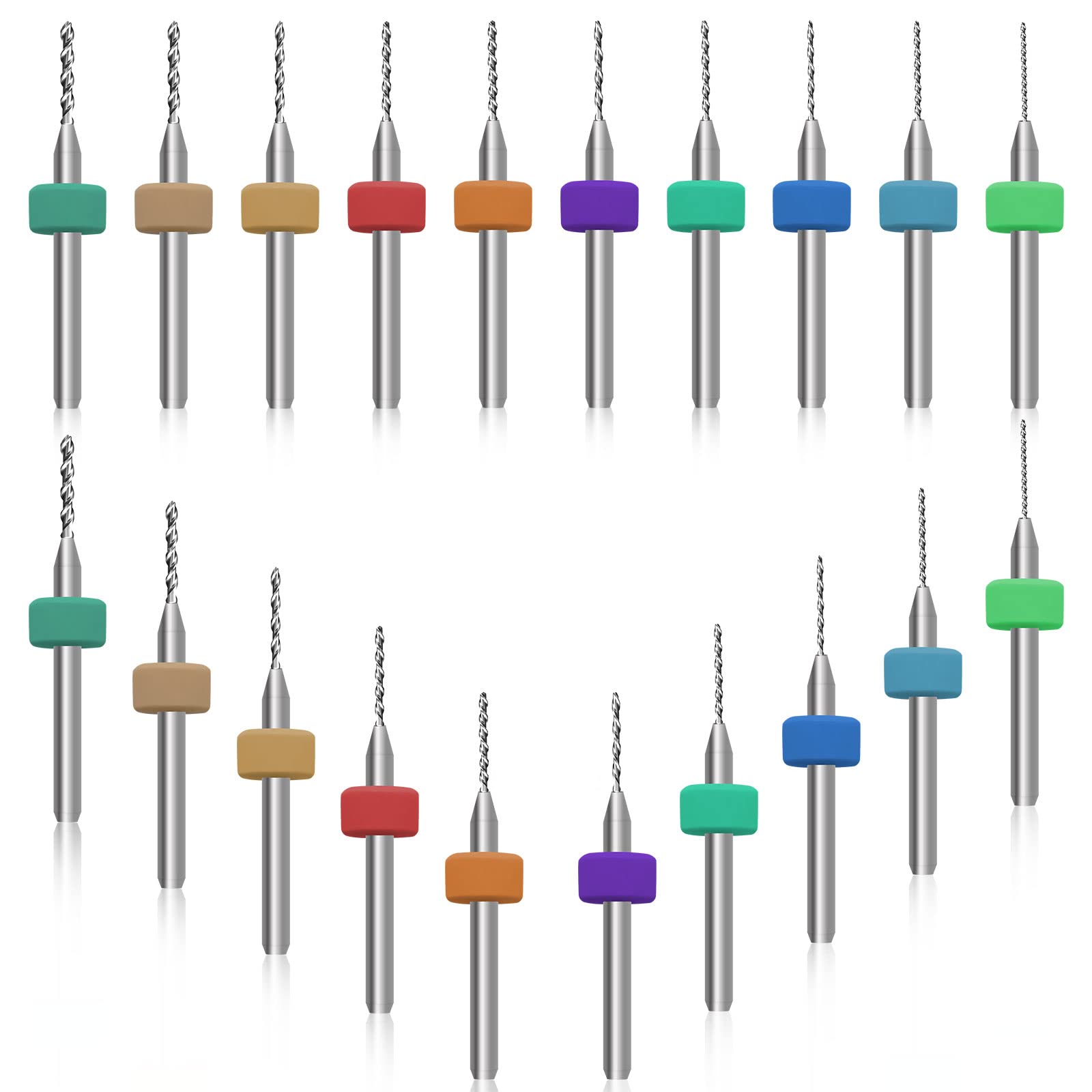 BLMHTWO 20 Pieces Hand Drill, 0.3mm-1.2mm Micro Drill Bit Set Pin Vise Hand Drill Tungsten Steel Tiny Precision Durable Mini Drill Set for Clay Craft DIY Jewelry Engraving