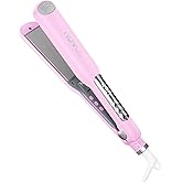 NOVUS Flat Iron Fast Heating Ceramic Hair Straightener Irons with 1.4" Wide Floating Board Adjustable Temperature alisador de Cabello Negative Ions Straightener