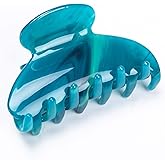 Prettyou Handmade Celluloid Acetate French Design Barrettes Tortoise Shell Claws Hair Claw Luxury Fashion Accessories Hair Clip for Women (Green)