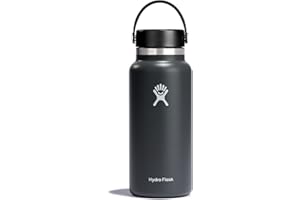 Hydro Flask Water Bottle - Insulated Stainless Steel - Wide Mouth Flex Lid, Non Spill, Leakproof and Refillable in 32 Oz Stone Gray