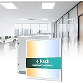 VocgoUU 2x2 LED Flat Panel Light, 4 Pack, Selectable 30W/40W/50W, 3000K/4000K/5000K/6000K, 0-10V Dimmable, ETL Certified, 550
