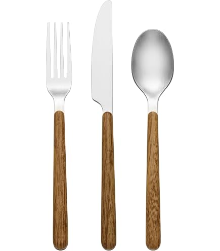 Amazon.com: Oneida 24 Seven Faux Wood 12-Piece Silverware Set for