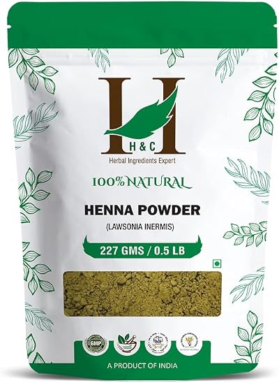 H&C 100% Natural Henna Powder 227 Gms Lawsonia Inermis Hair Care