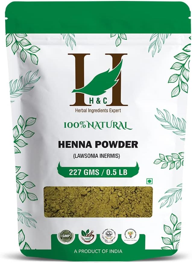 H&C 100% Natural Henna Powder 227 Gms Lawsonia Inermis Hair Care